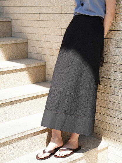 (-30%) AIÒLA LONG SKIRT [ Black ]