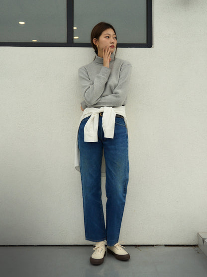 SALLY'S WAFFLE TURTLE TEE [ Heather Grey ]