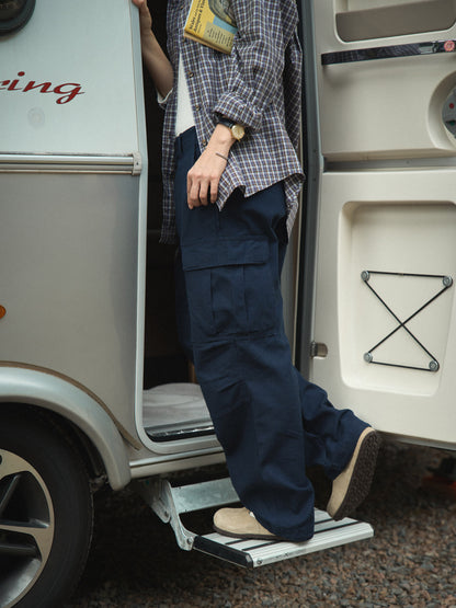 EASE WASHED CARGO PANTS [ Washed Navy ]