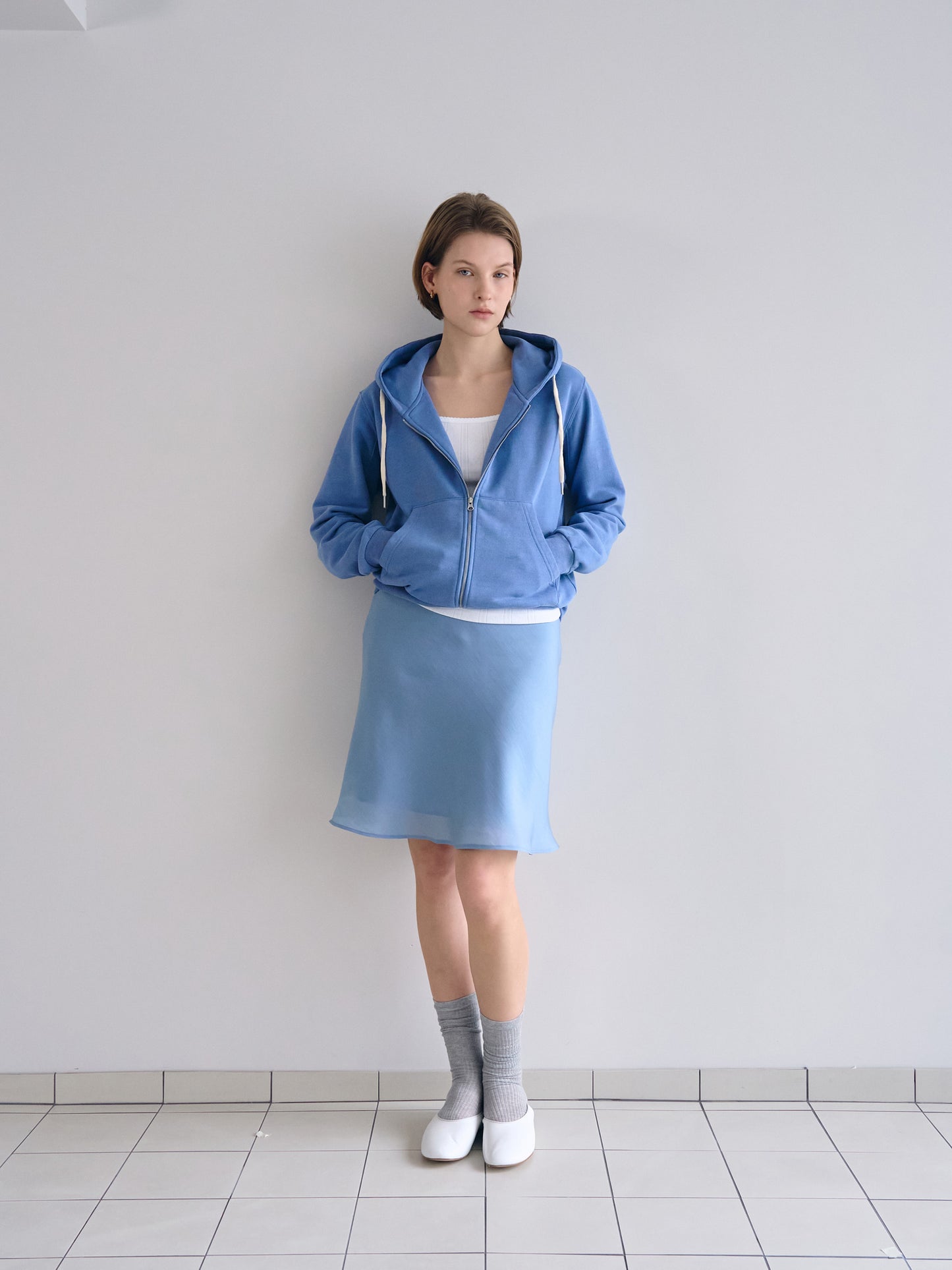CHARDONNAY MIDI SKIRT [ Capri Blue ]