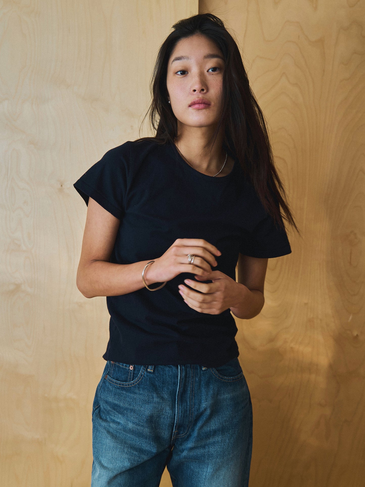 ALWAYS CREW NECK T-SHIRT [ Navy ]