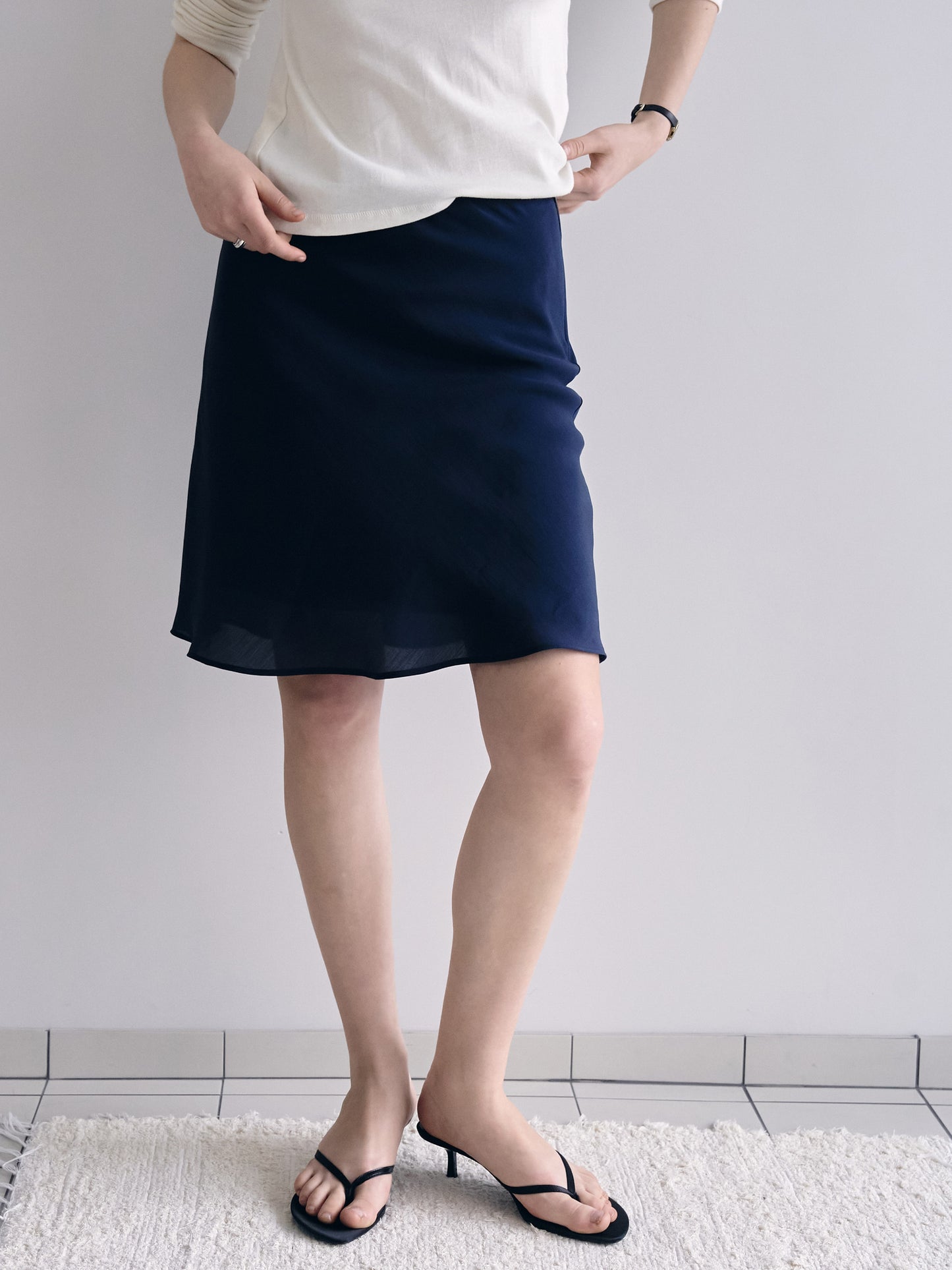 CHARDONNAY MIDI SKIRT [ Navy ]