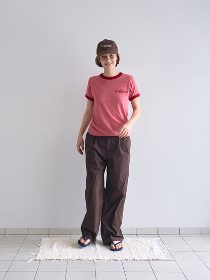 OUTFITTERS LOGO RINGER T-SHIRT [ Vintage Red ]