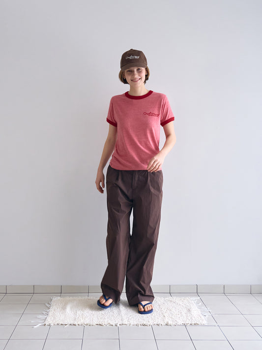 OUTFITTERS LOGO RINGER T-SHIRT [ Vintage Red ]