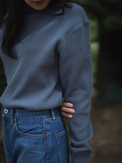 SALLY'S WAFFLE TURTLE TEE [ Smoke Blue ] New Season