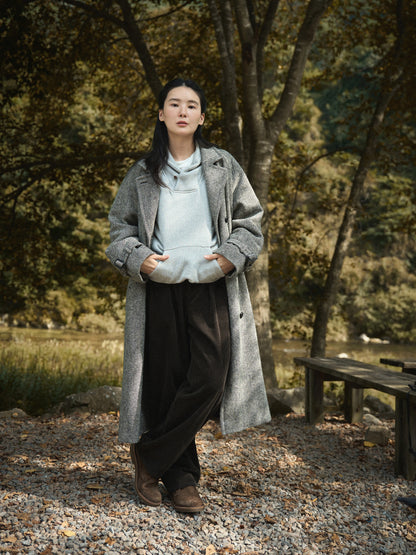 SHAWL COLLAR SWEATSHIRT [ Gray Melange ] 1st Reorder