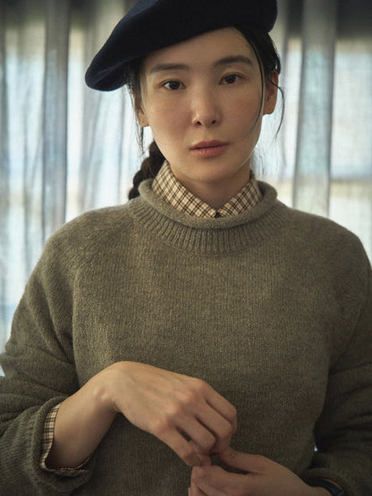 2 POCKET BUTTON DOWN SHIRT [ Beige Tartan ]