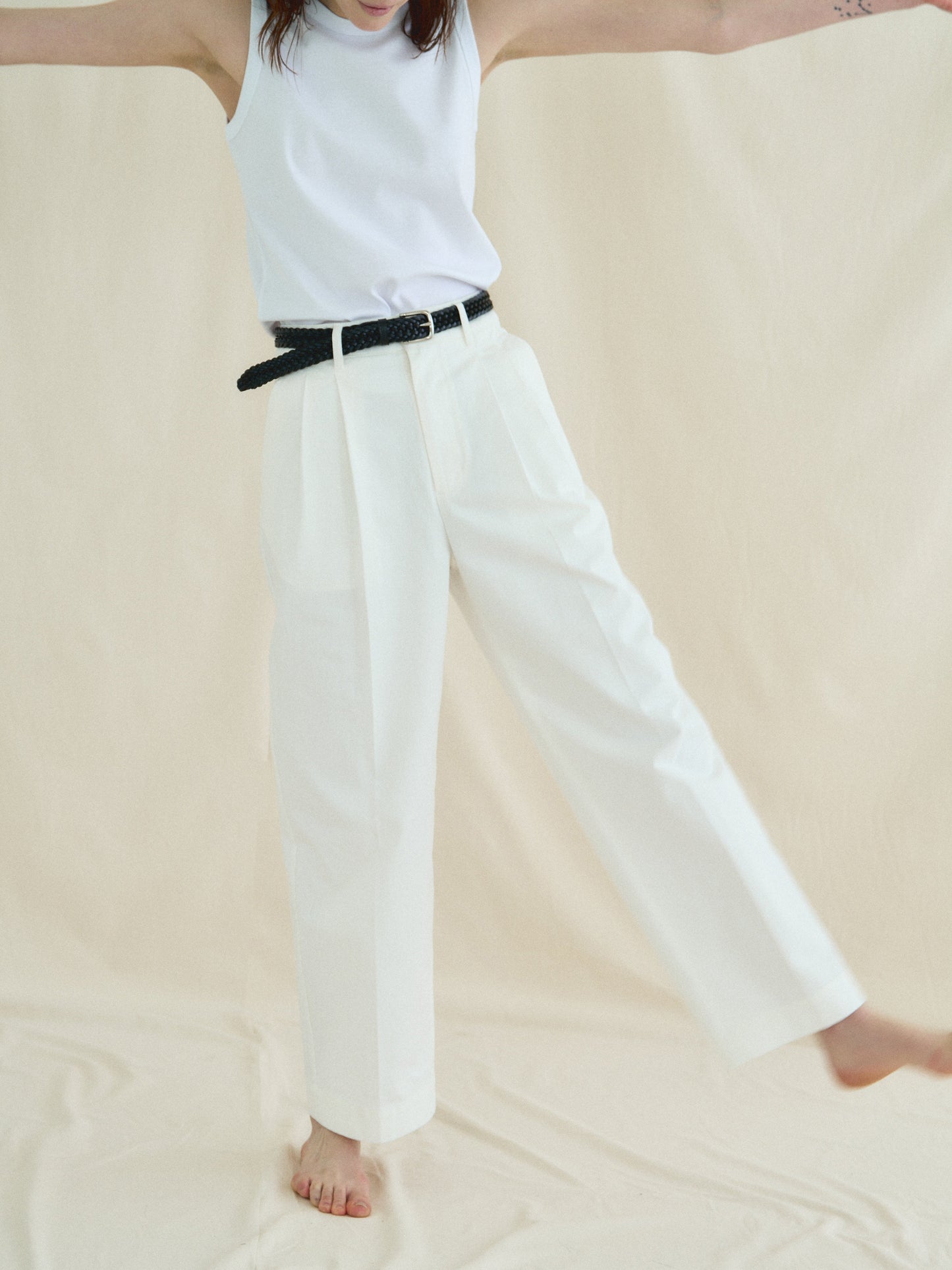 REFINED CLASSIC CHINO PANTS [ Cotton White ]