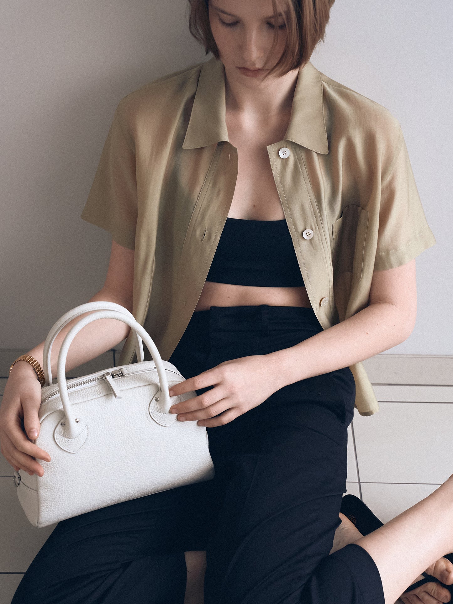 SABLÉ TOTE BAG SMALL [ Porcelain ]