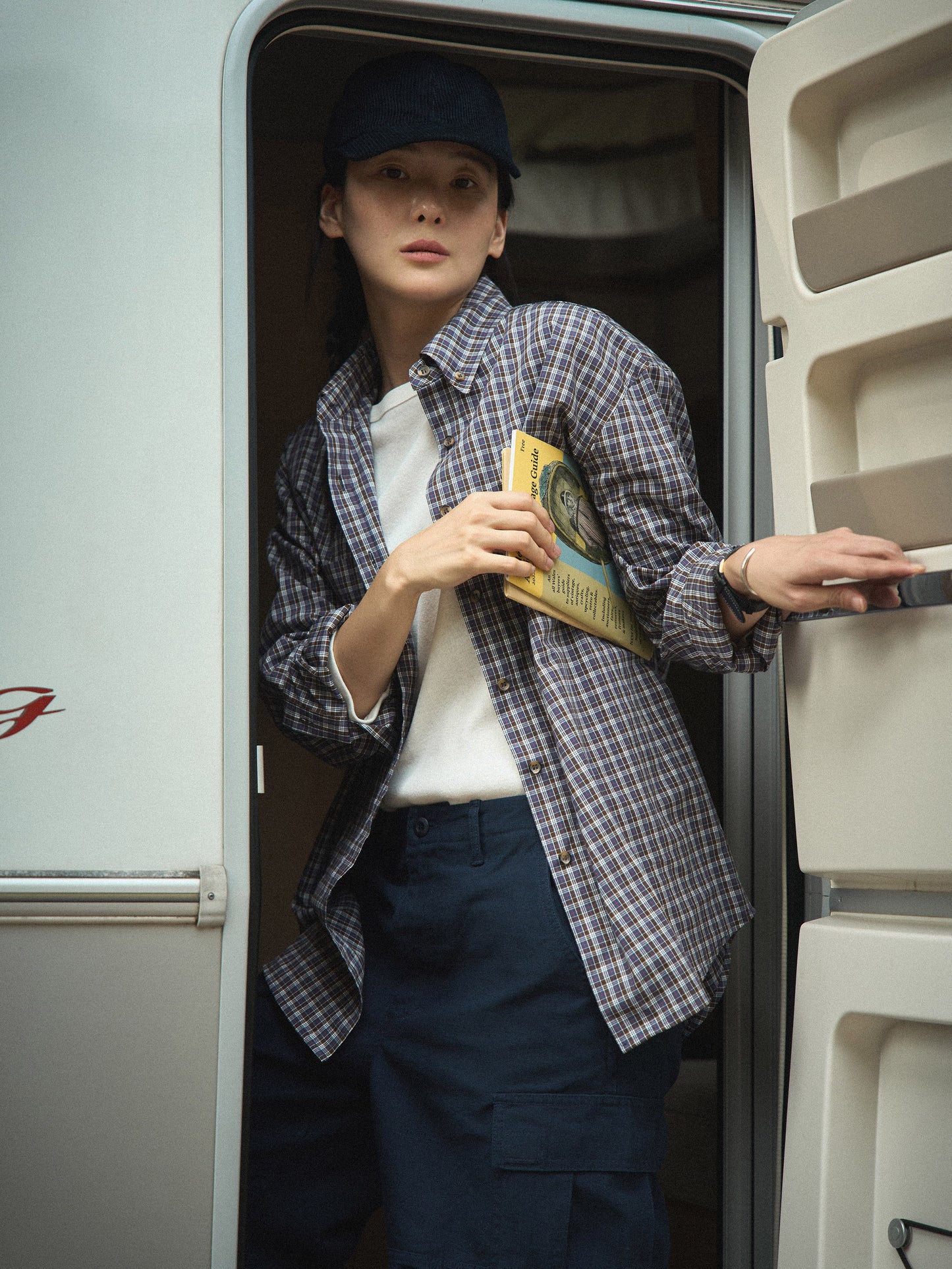 2 POCKET BUTTON DOWN SHIRT [ Violet Tartan ]