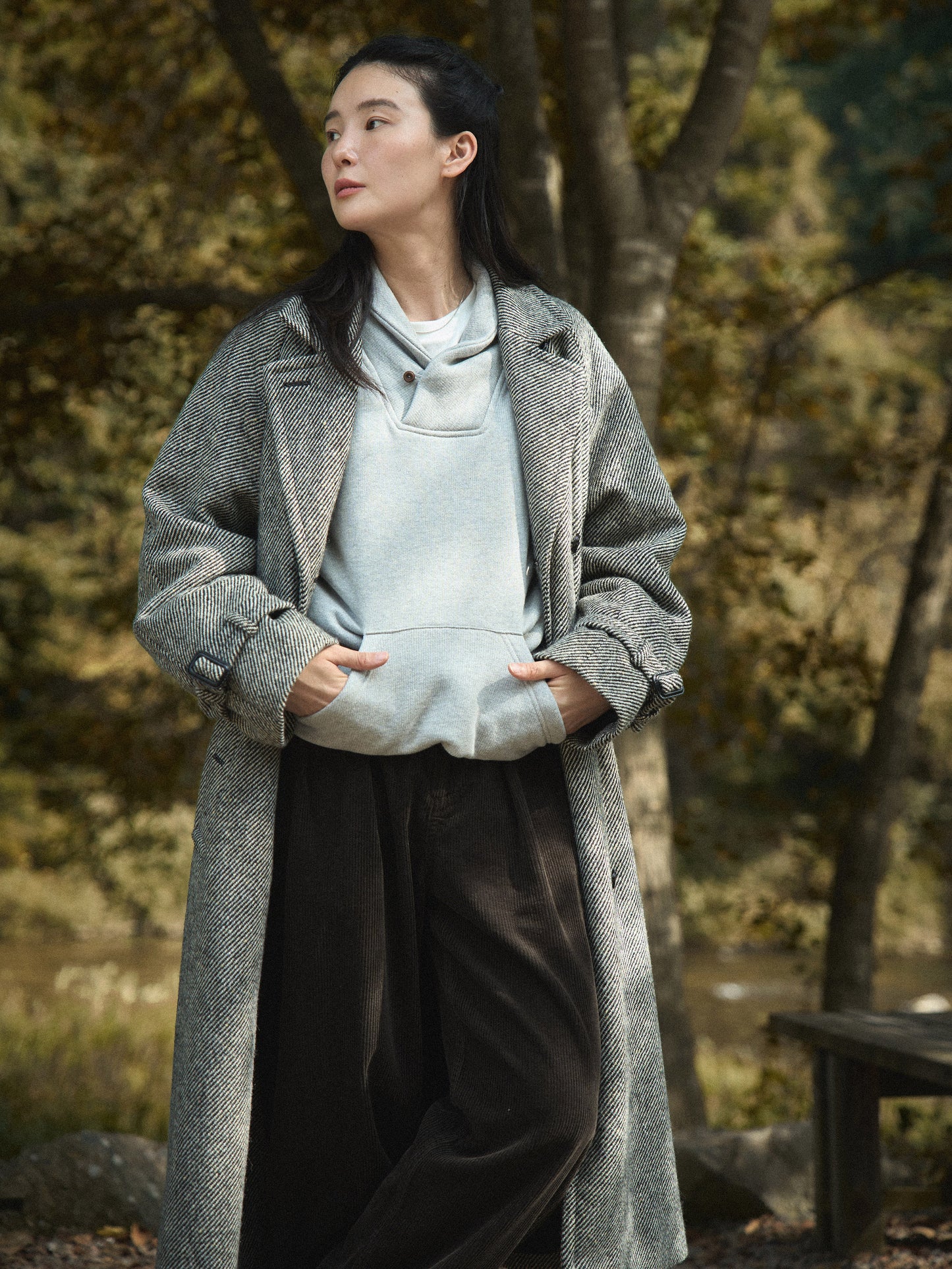 SHAWL COLLAR SWEATSHIRT [ Gray Melange ] 1st Reorder