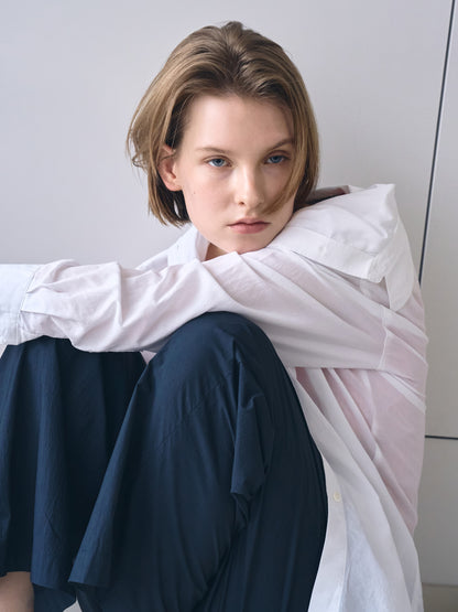MARTHA LIGHT COTTON SHIRT [ Pure White ]