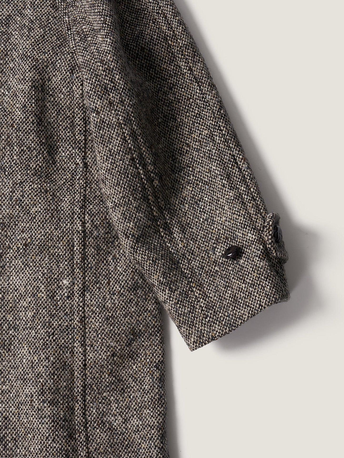 CHABROL COAT [ Salt & Pepper Black Tweed ]