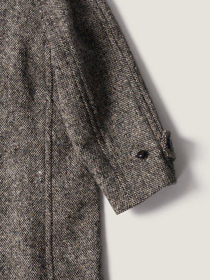CHABROL COAT [ Salt & Pepper Black Tweed ]