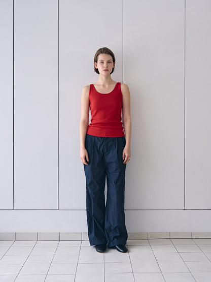 ROSA EASY COTTON PANTS [ Deep Navy ]