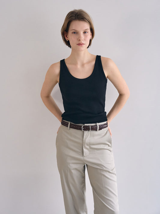 SOFT STRETCH SLEEVELESS [ Black ]
