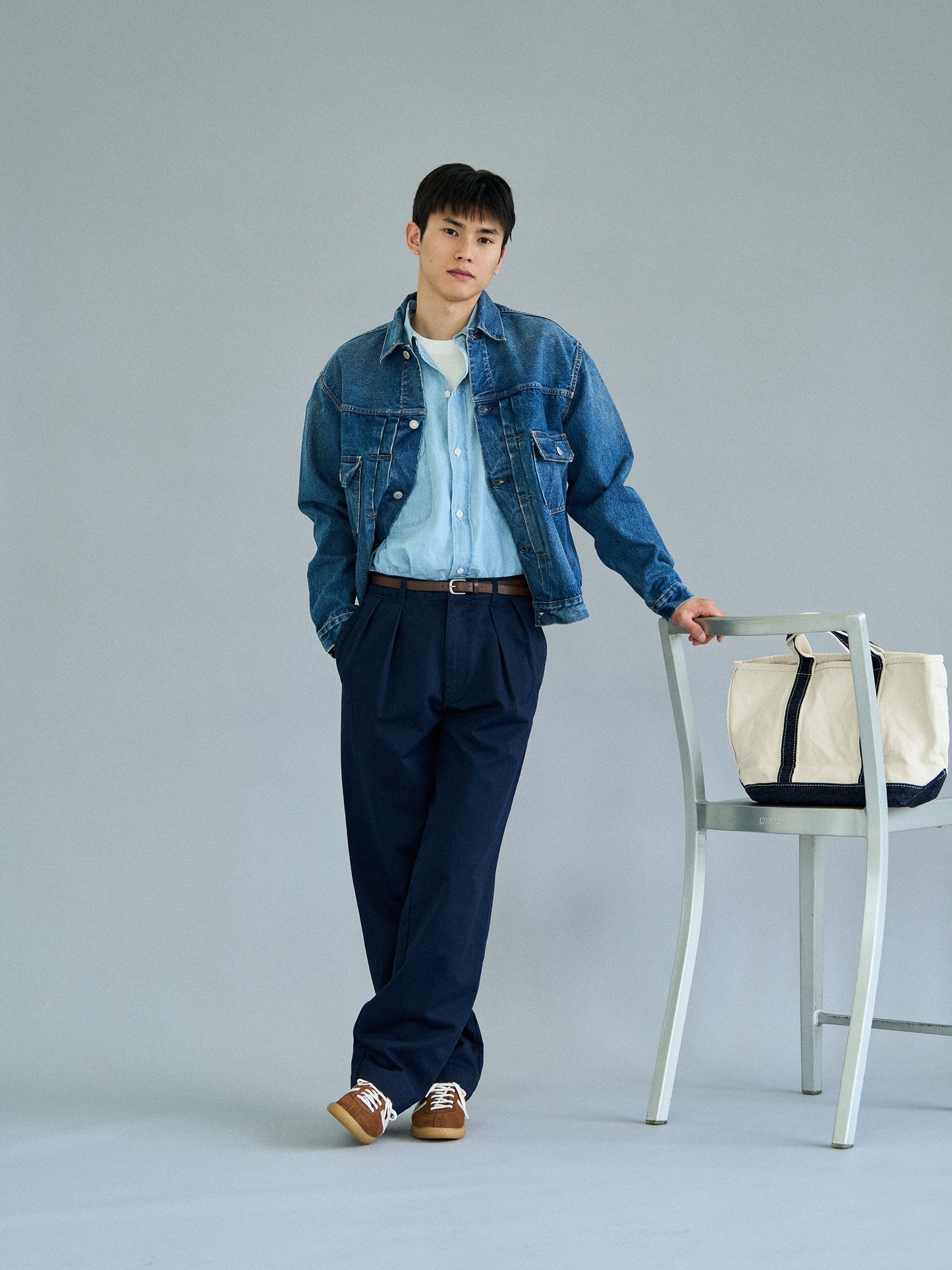 RELAXED TAPERED CHINO [ Navy ]