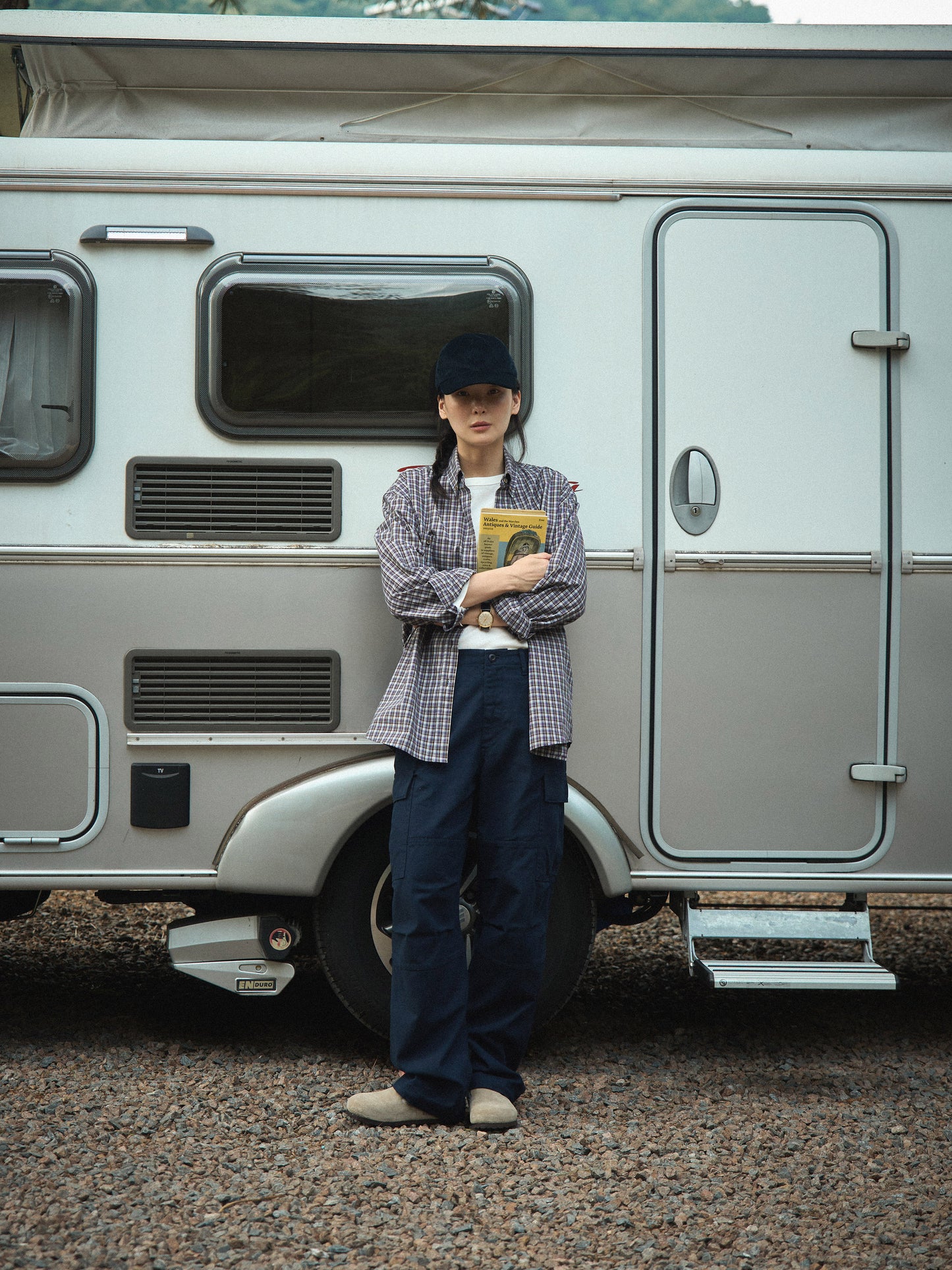 EASE WASHED CARGO PANTS [ Washed Navy ]