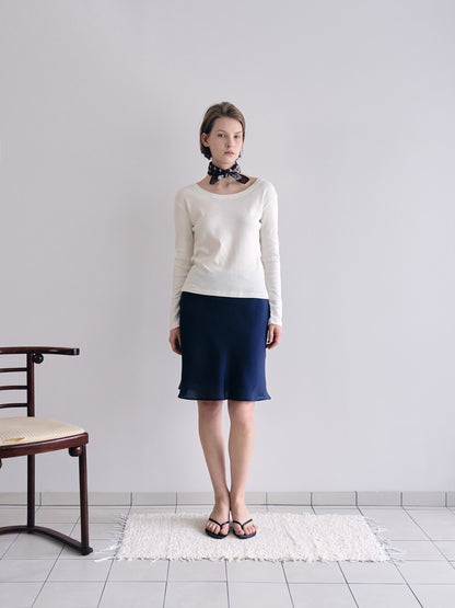 CHARDONNAY MIDI SKIRT [ Navy ]
