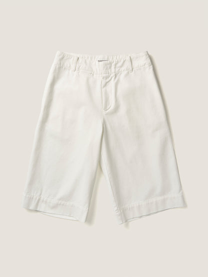 LENTO BERMUDA SHORTS [ Washed White ]