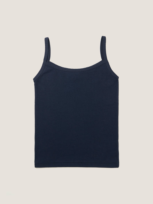 SCALLOPED TRIM SLEEVELESS [ Midnight Blue ]