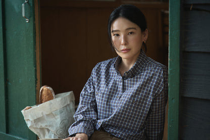 2 POCKET BUTTON DOWN SHIRT [ Violet Tartan ]