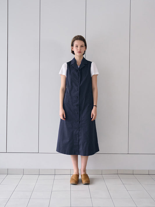 IRIS CHORE DRESS [ Navy ]