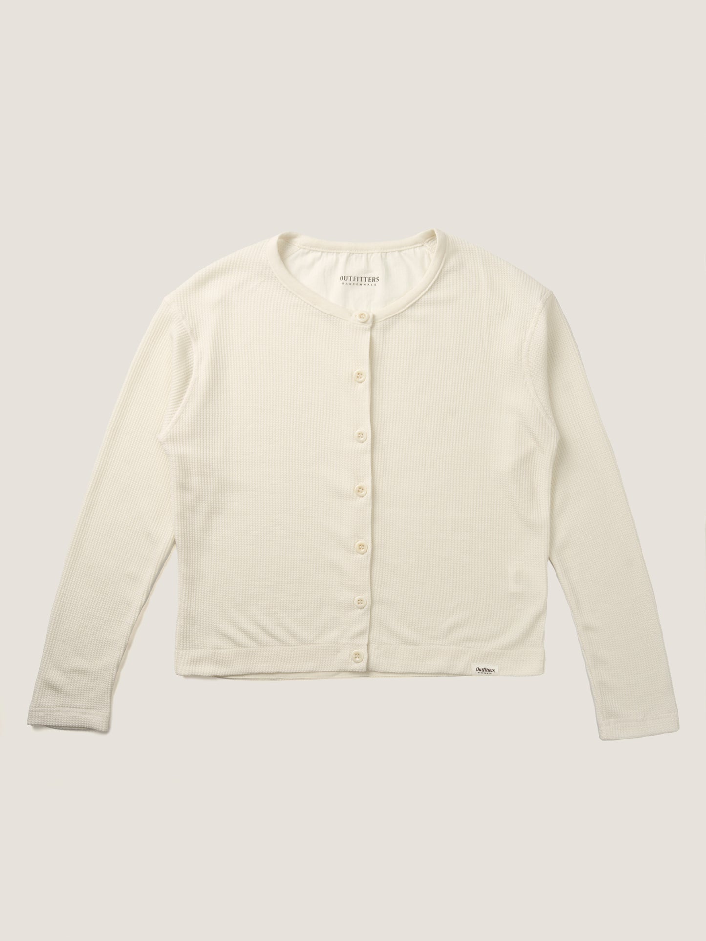 AIRY WAFFLE CARDIGAN [ Cream ]