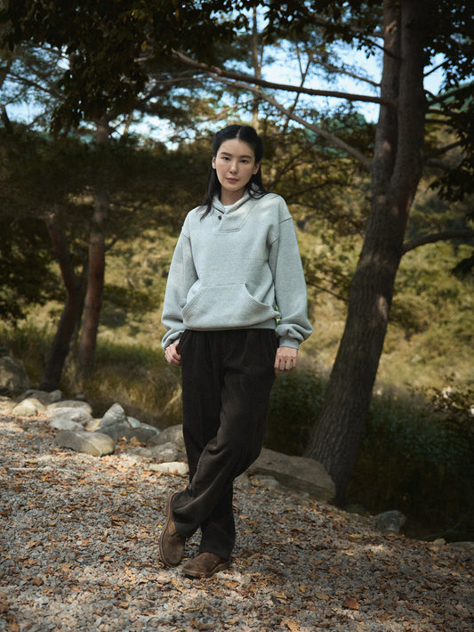 SHAWL COLLAR SWEATSHIRT [ Gray Melange ] 1st Reorder