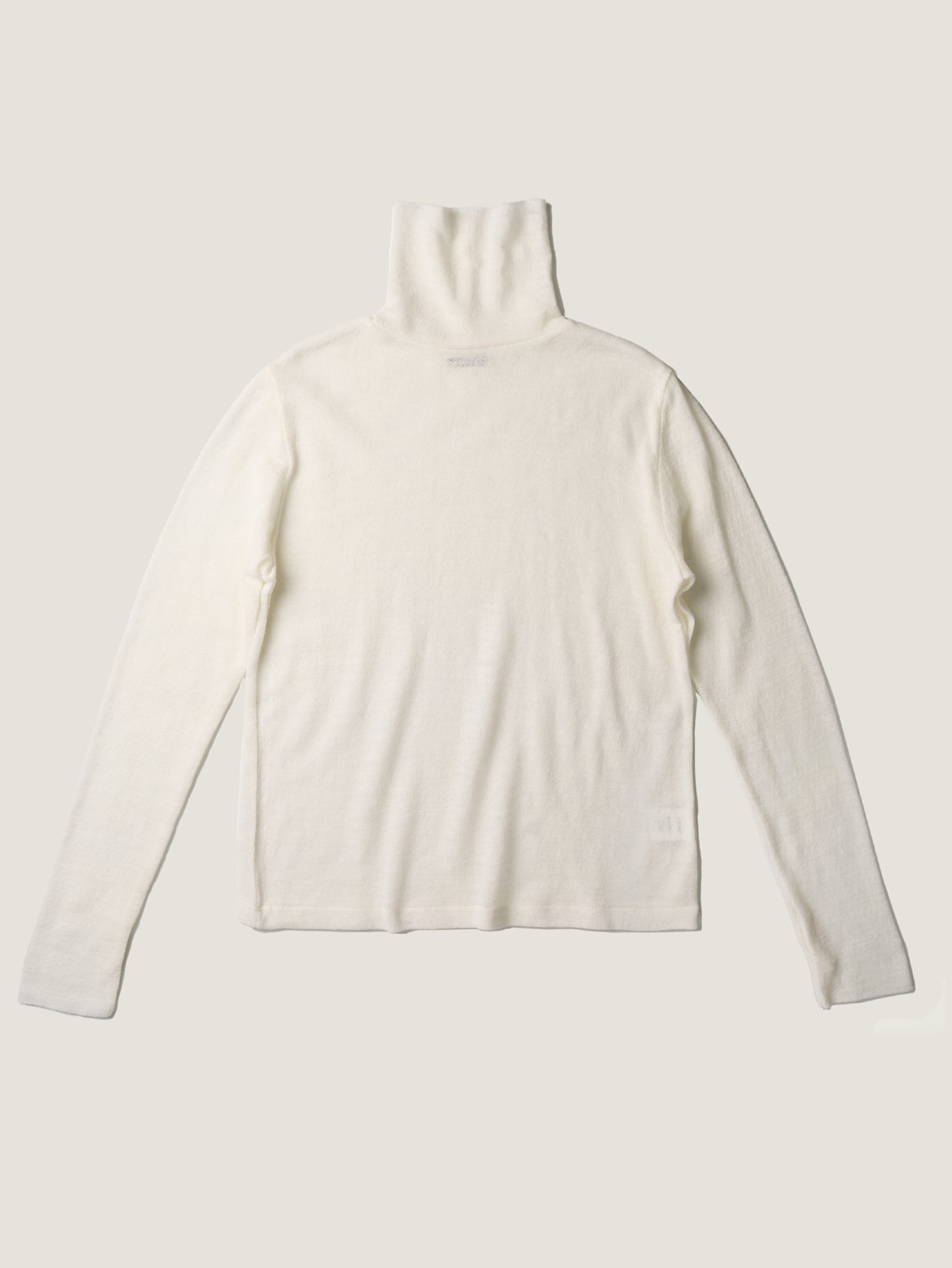 RUSTLE WOOL TURTLE TOP [ Warm Ivory ]