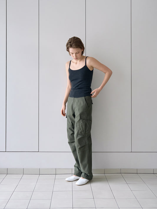 EASE WASHED CARGO PANTS [ Washed Khaki ]