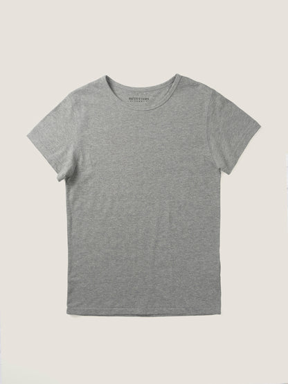 ALWAYS CREW NECK T-SHIRT [ Melange Gray ]