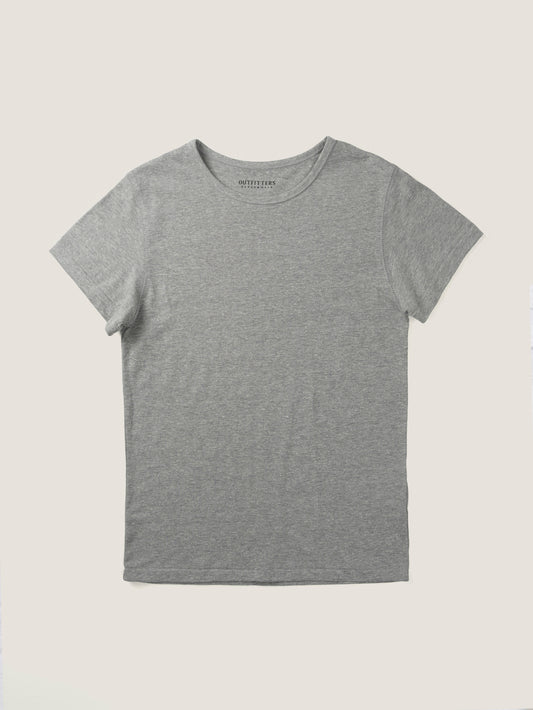 ALWAYS CREW NECK T-SHIRT [ Melange Gray ]