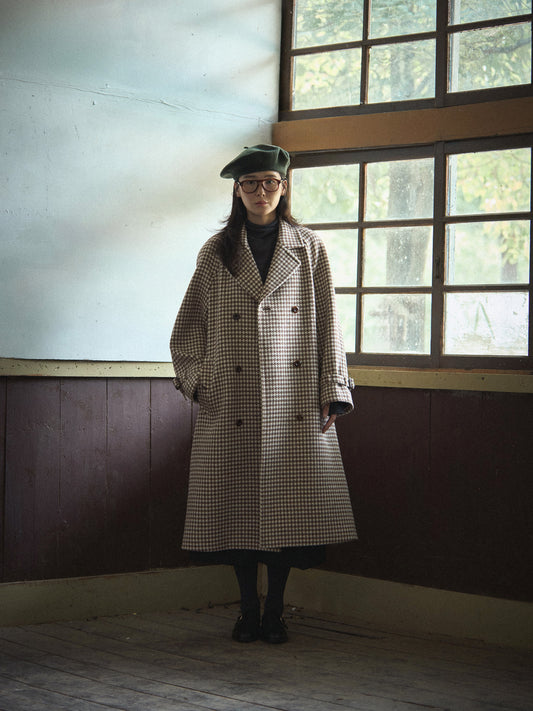 SHELBY COAT [ Brown Houndstooth Check Tweed ] 2nd pre-order