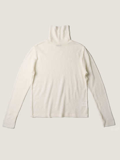 RUSTLE WOOL TURTLE TOP [ Warm Ivory ]