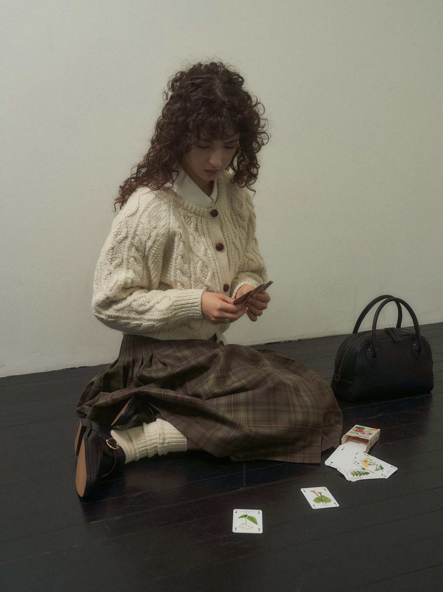 (-20%) CREAM TEA CABLE CARDIGAN [ Cream ]