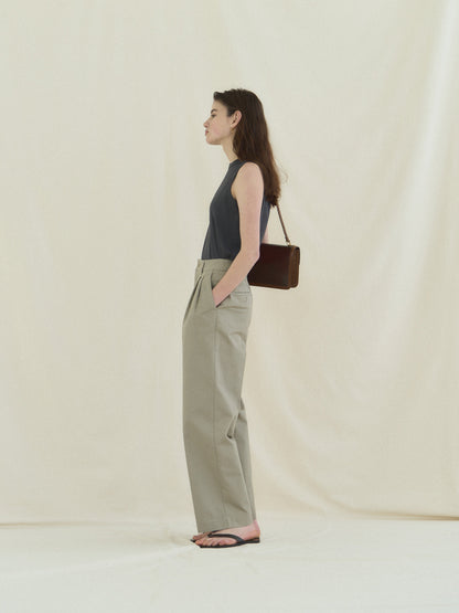 MICHELLE COTTON SLEEVELESS [ Intense Gray ]