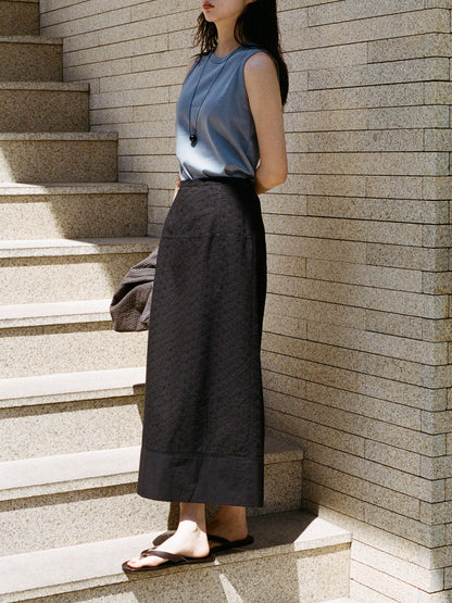 (-30%) AIÒLA LONG SKIRT [ Black ]