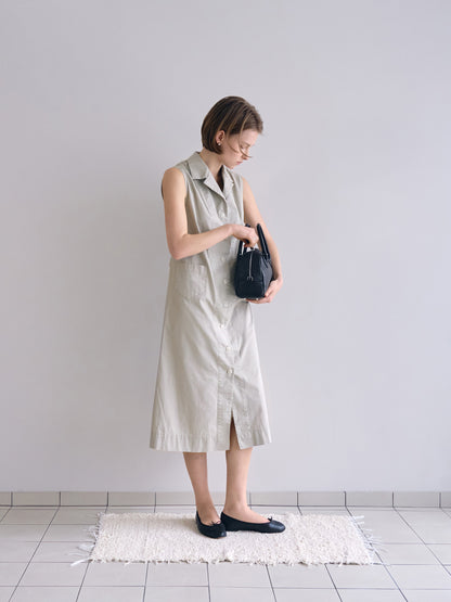 IRIS CHORE DRESS [ Greige ]