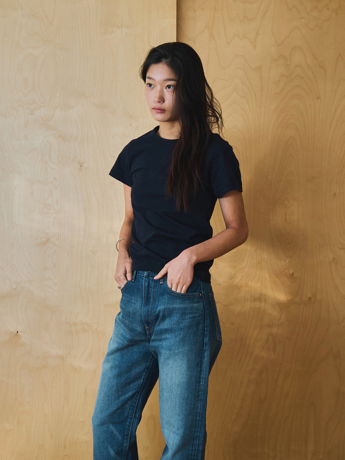 ALWAYS CREW NECK T-SHIRT [ Navy ]