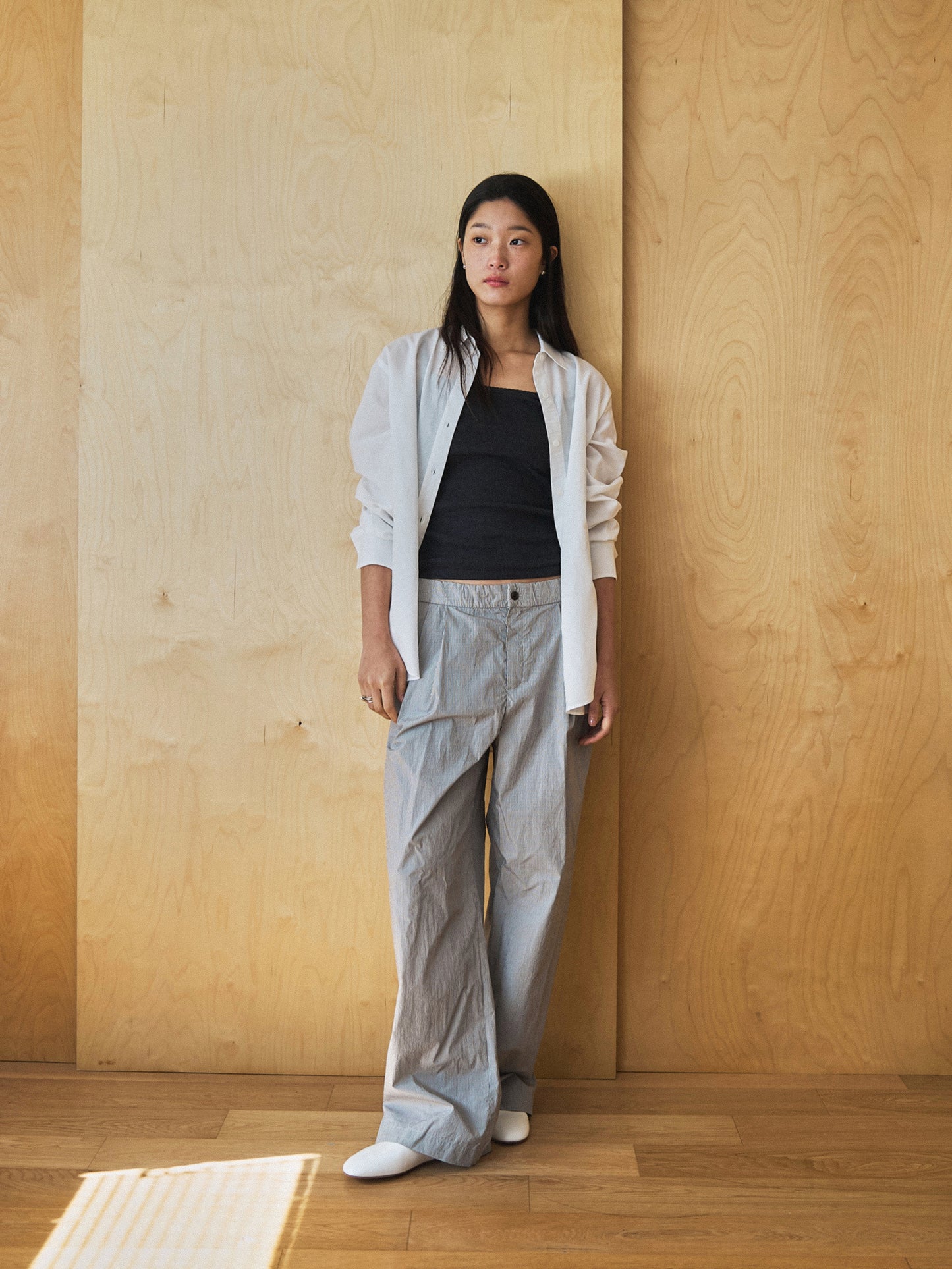 MARTHA LIGHT COTTON SHIRT [ Pure White ]