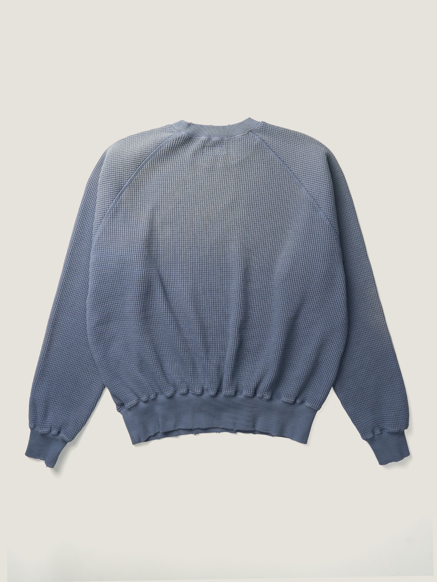 WAFFLE CREWNECK SWEATSHIRTS [ Blue ]