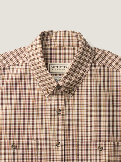 2 POCKET BUTTON DOWN SHIRT [ Beige Tartan ]