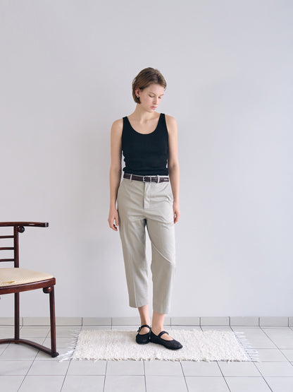 PATRICIA ANKLE PANTS [ Oyster Beige ]