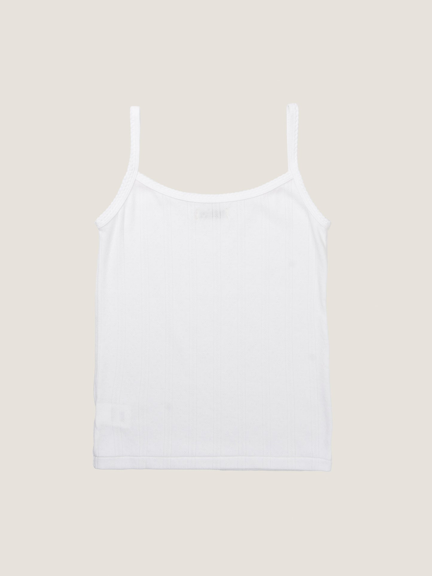SCALLOPED TRIM SLEEVELESS [ White ]