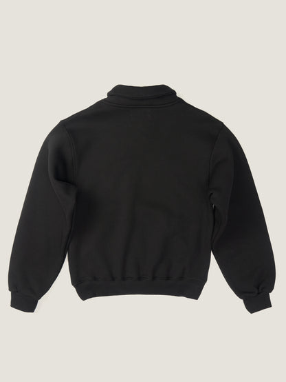 SHAWL COLLAR SWEATSHIRT [ Deep Black ]