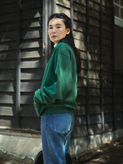 SHAWL COLLAR SWEATSHIRT [ British Green ]