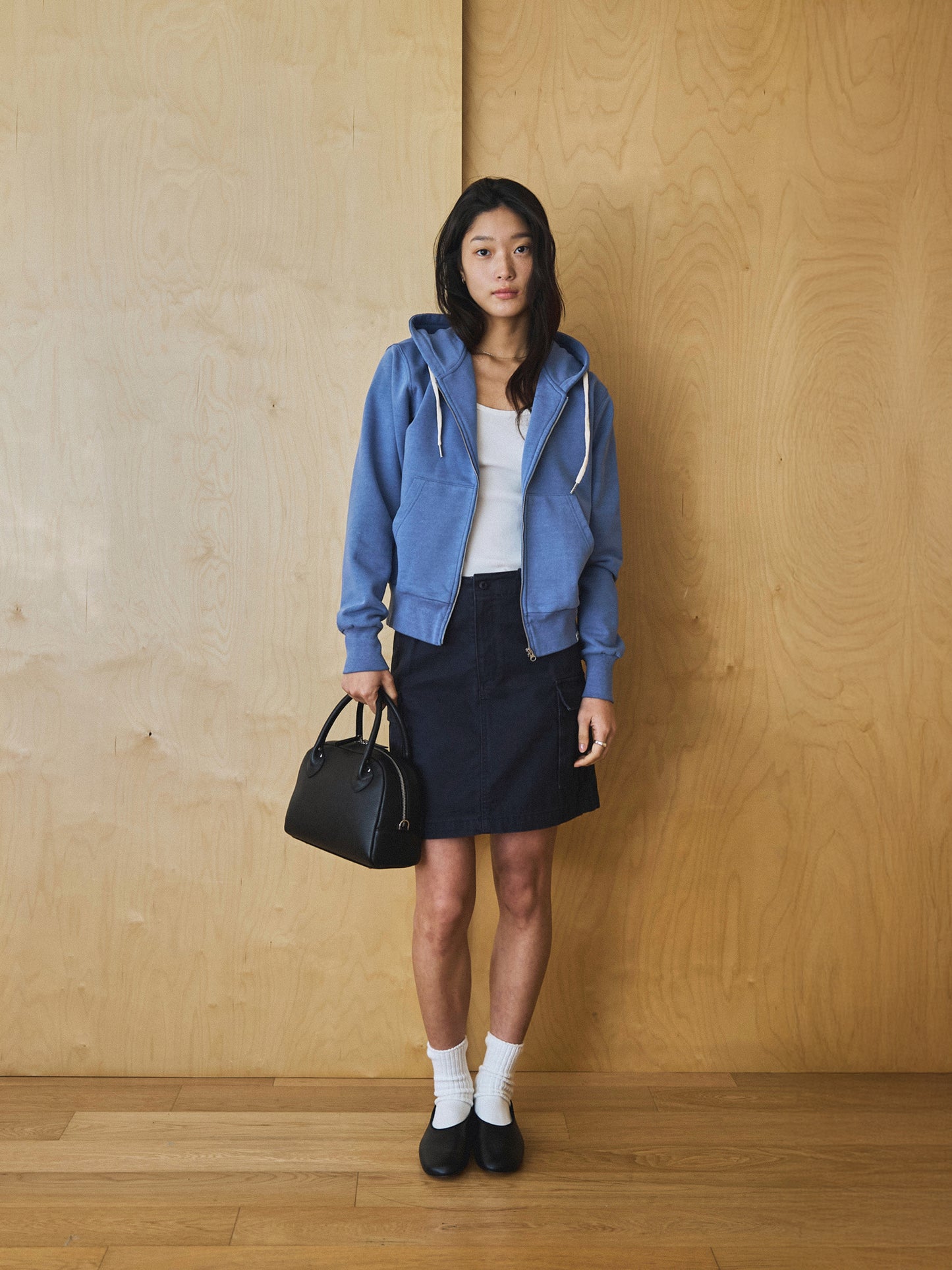PARK FULL ZIP HOODIE [ Sea Blue ]