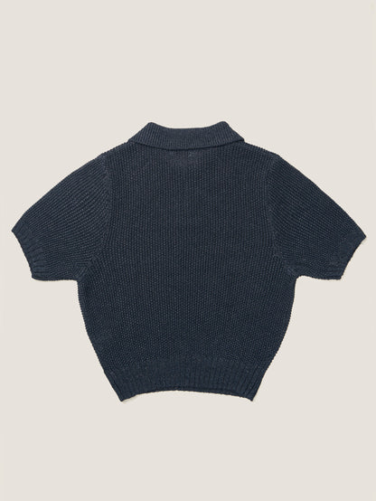 LOW GAUGE SKIPPER SWEATER New Season [ Indigo Navy ]
