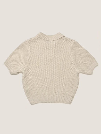 LOW GAUGE SKIPPER SWEATER New Season [ Soft Cream ]